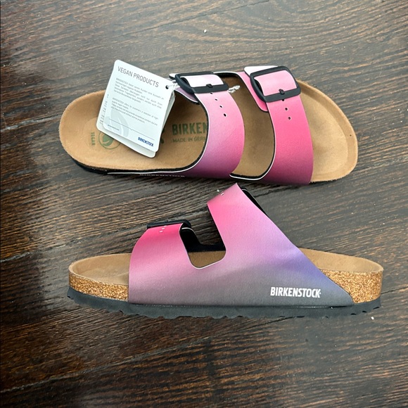 Birkenstock women’s Arizona sandals ombré pink purple comfort classic 38 (7) NWT - Picture 6 of 8